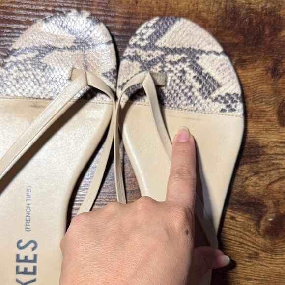 TKEES French Tips Women's Snakeskin and Tan Sandals Size 8 SKU005 - Picture 3 of 7